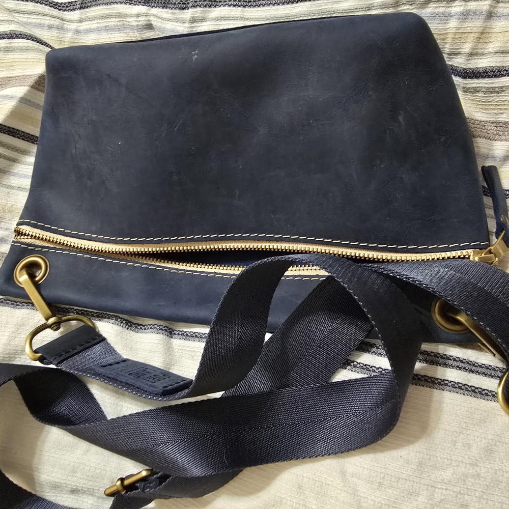 Stylish Black Leather Crossbody Bag